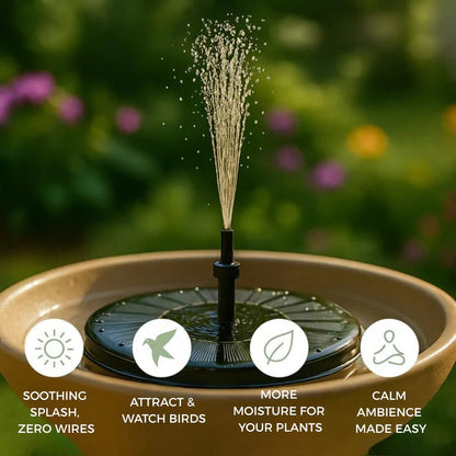 ‚òÄÔ∏è Solar-Powered Fountain ‚ú®Garden Oasis, No Wires No Hassleüí¶