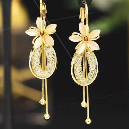 ‚ú®üå∏Elegant Flower Tassel Dangle Earrings