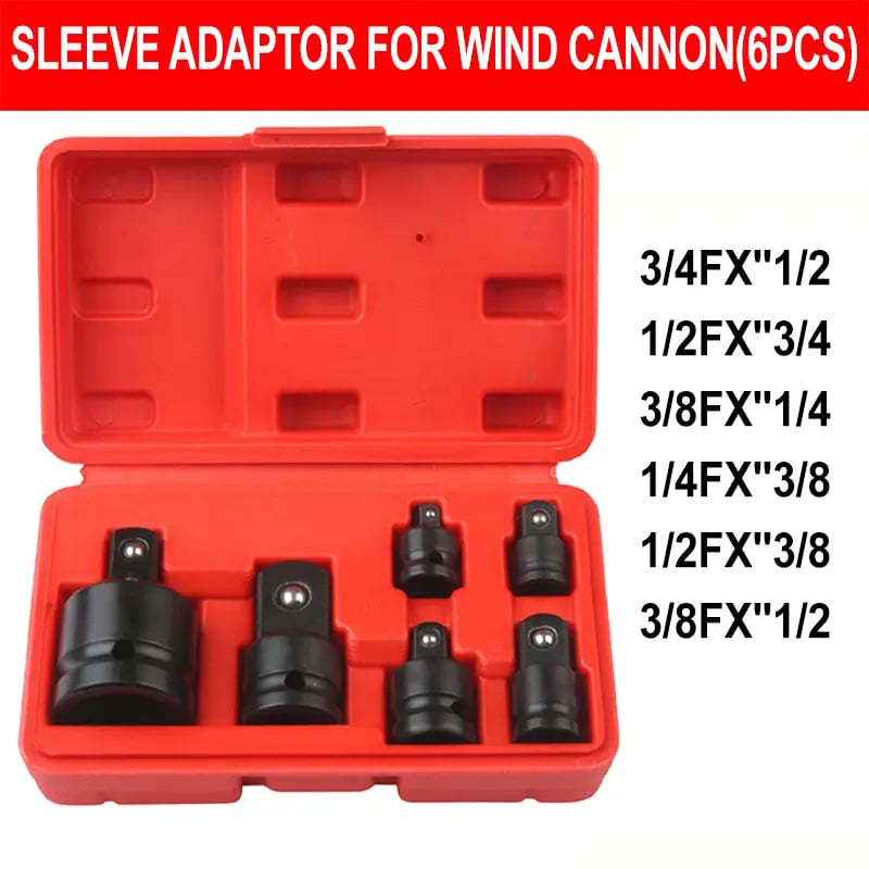 Dailyardtool¬Æ 6-Piece Impact Socket Adapter Set | Cr-V Steel SAE Adapter Conversion Kit