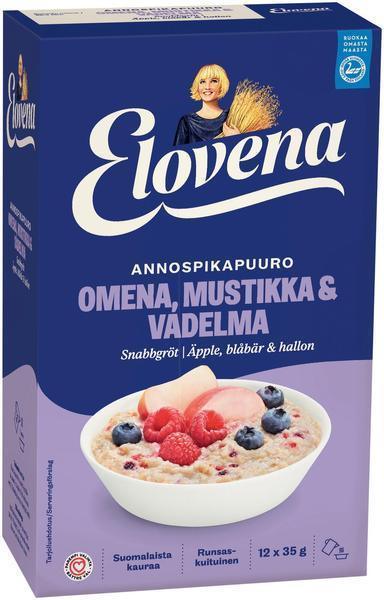 Elovena 420g apple-blackberry-wild raspberry porridge - Soposopo