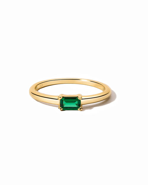 Emerald Lori Baguette Ring