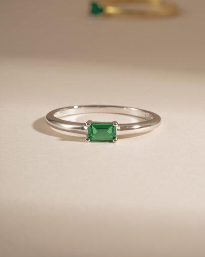 Emerald Lori Baguette Ring