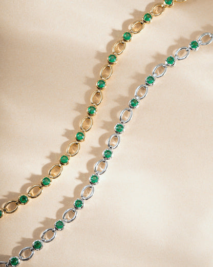 Emerald Lilly Tennis Bracelet