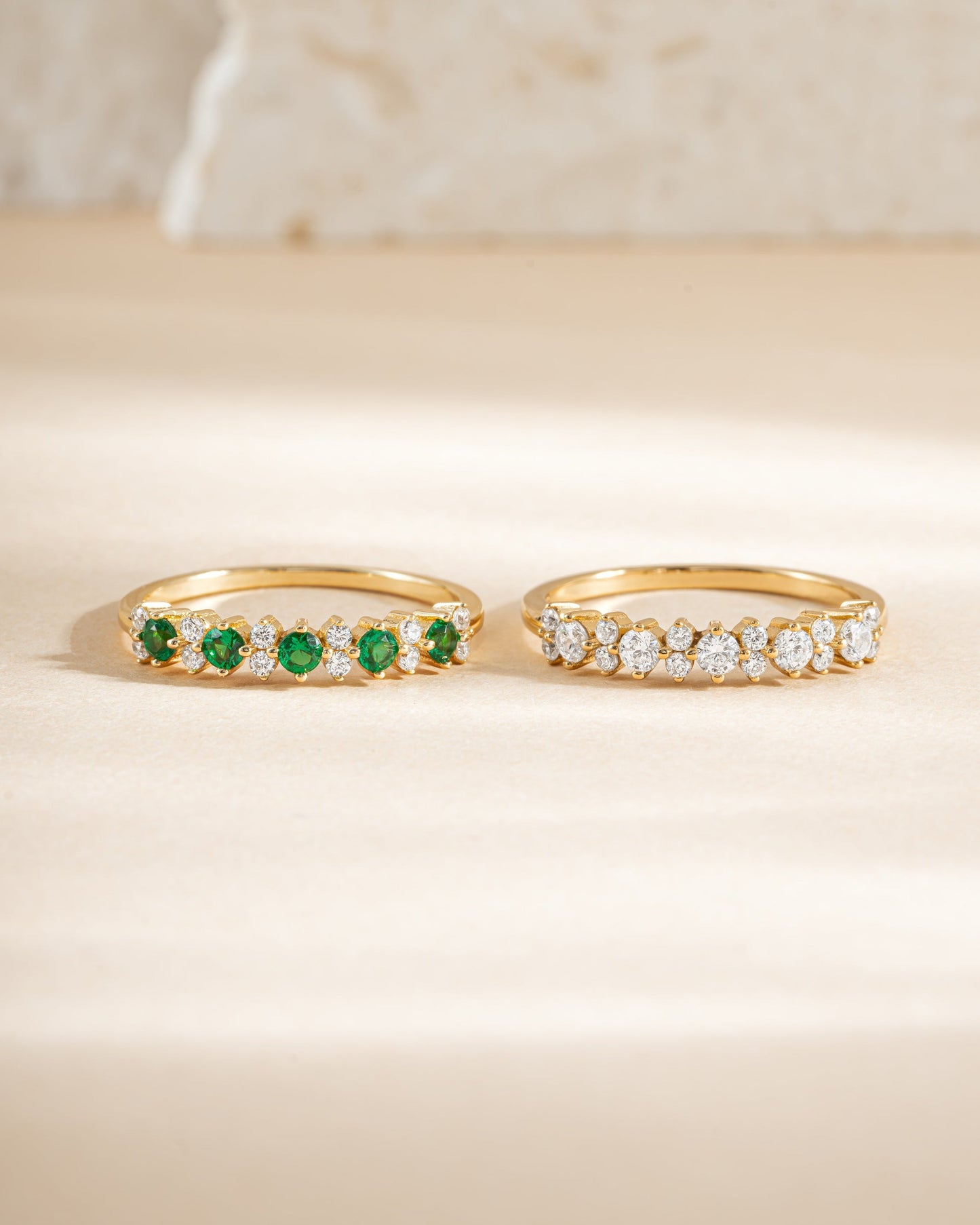 Emerald Stephanie Stacking Ring