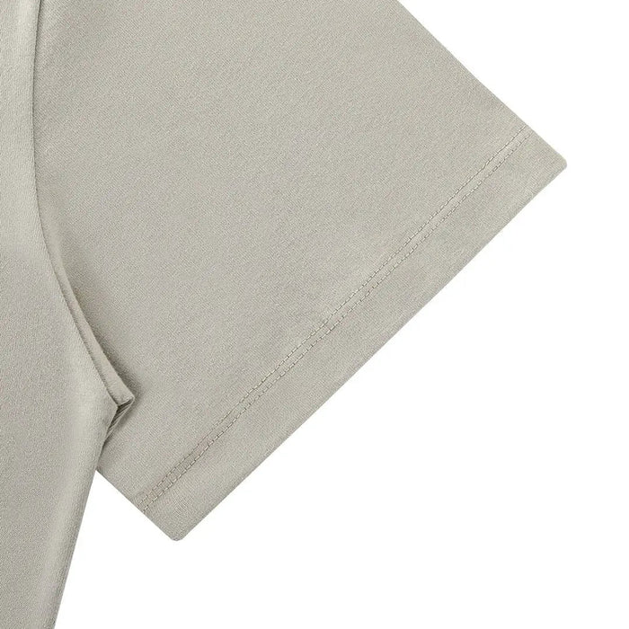 Essentials T-shirt sleeve with stitched hem in light gray