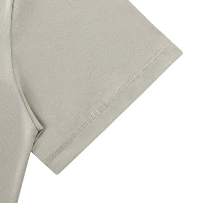 Essentials T-shirt sleeve with stitched hem in light gray