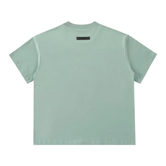Light blue Essentials T-shirt with crew neck and short sleeves
