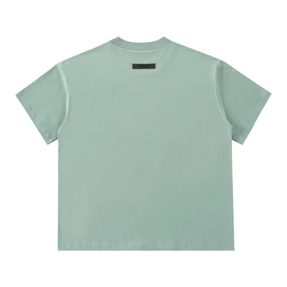 Light blue Essentials T-shirt with crew neck and short sleeves