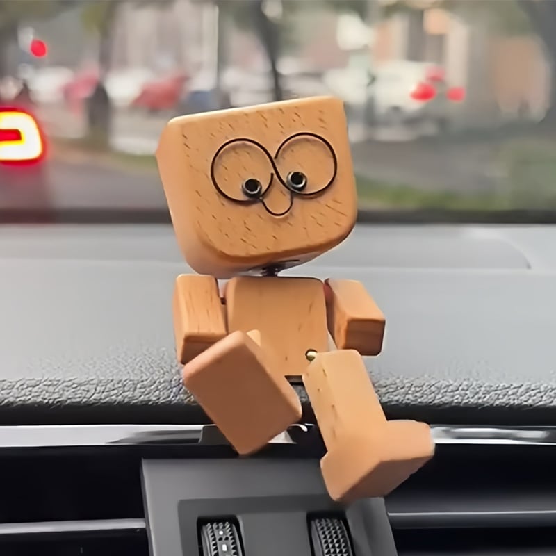üî•Charming Little Wooden Figure That Sways with 12PCS Magnetic Expressions