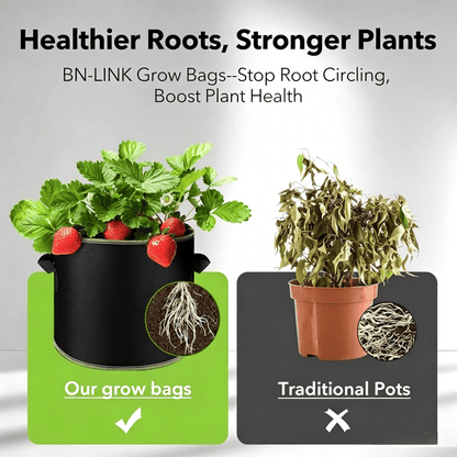 üå± 5-Pack 5 Gallon Grow Bags ‚Äì Heavy Duty Aeration Fabric Pots with Handles for Vegetables, Flowers & Fruits ü™¥