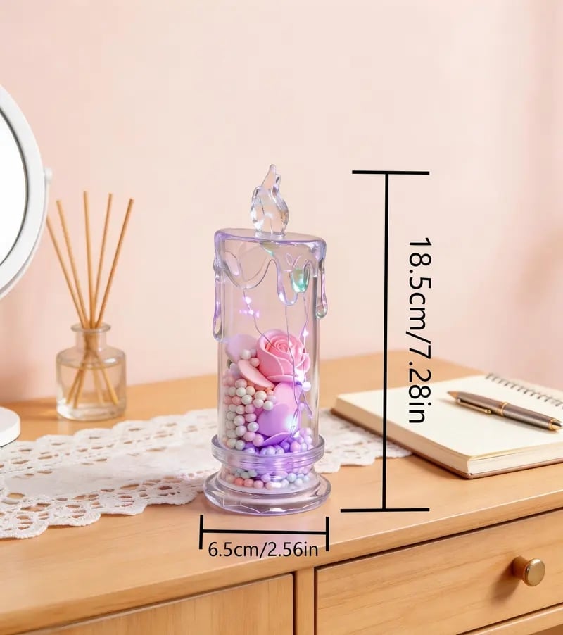 üåπRealistic Rose Candle Lights ‚Äî Battery-Powered, Smoke-Free LED Roses for Home Decor, Weddings, Parties & Gifts ‚ú®