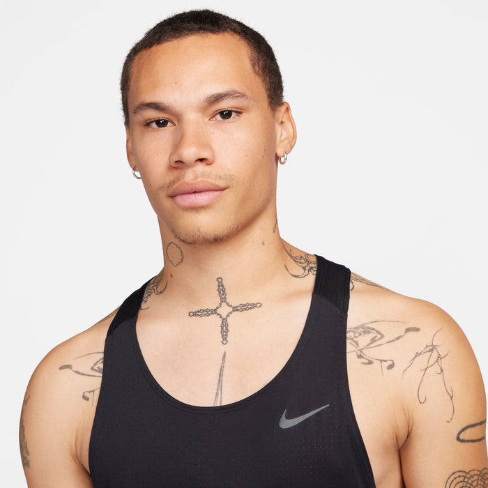 Nike Fast Men's Dri-FIT Running Singlet - Black/Reflective Silver