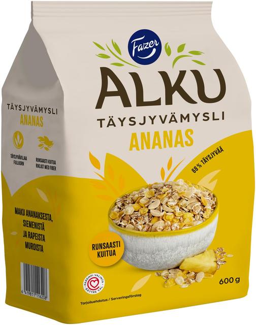 Fazer Alku Pineapple Whole-Grain Muesli 600 g - Soposopo