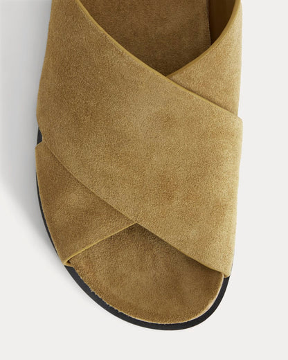 The Suede Crossover Sandal | Sand
