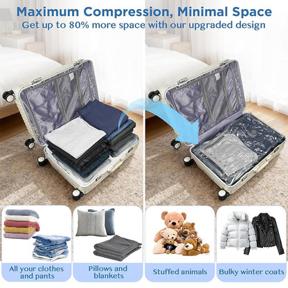 üéÅ Cordless Travel Vacuum Storage Compression Bag Set