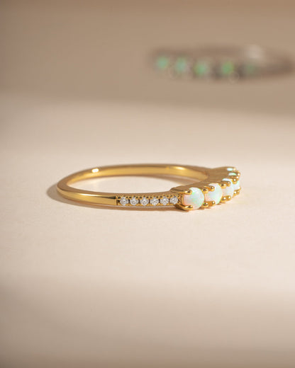 5 Stone Opal Ring