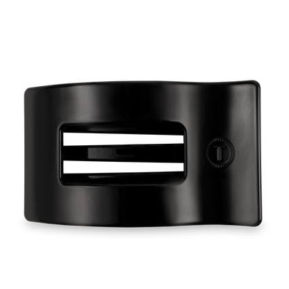 Flat Rectangle Hair Clip | Large | Jet Black - B Social Boutique