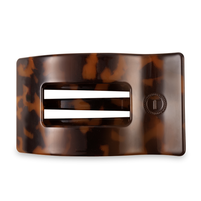 Flat Rectangle Hair Clip | Large | Tortoise - B Social Boutique