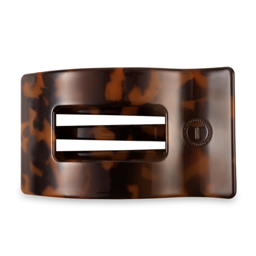 Flat Rectangle Hair Clip | Large | Tortoise - B Social Boutique