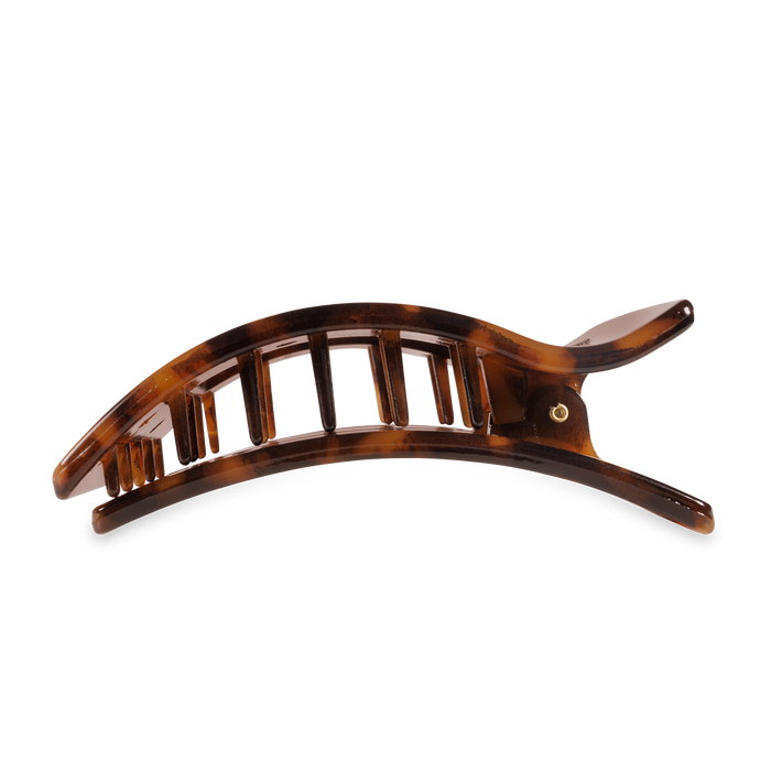 Flat Rectangle Hair Clip | Large | Tortoise - B Social Boutique