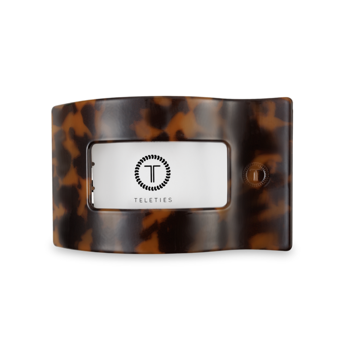 Flat Rectangle Hair Clip | Medium | Tortoise - B Social Boutique