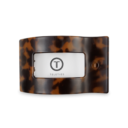 Flat Rectangle Hair Clip | Medium | Tortoise - B Social Boutique