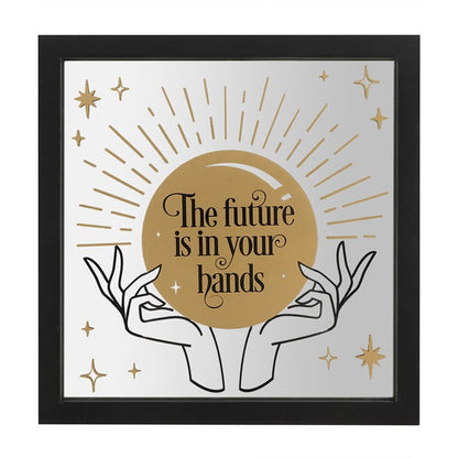 fortune teller mirrored wall hanging front view crystal ball design decorative wall art
