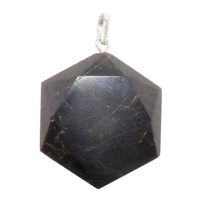 Hexagon Garnet Pendant