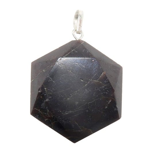 Hexagon Garnet Pendant