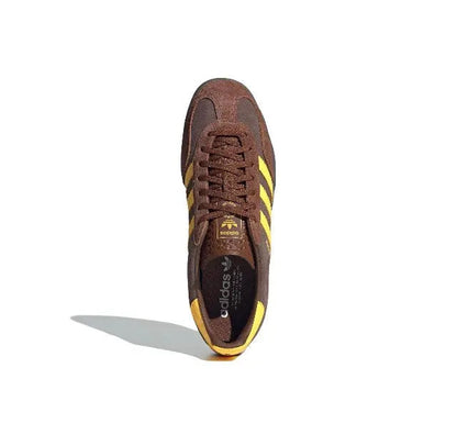 Adidas Gazelle Indoor sneakers with lace-up front and brown leather upper