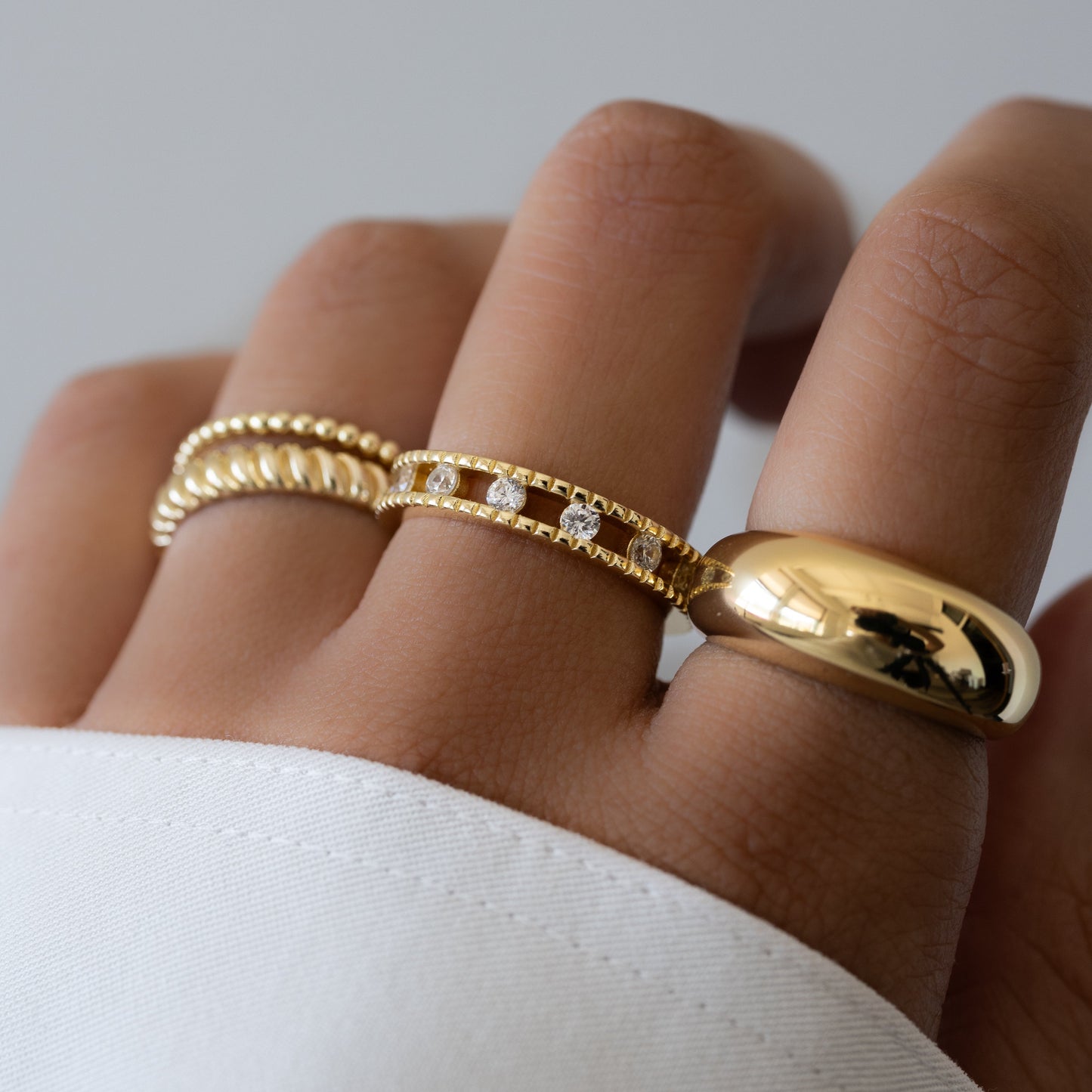Studded Double Eternity Ring