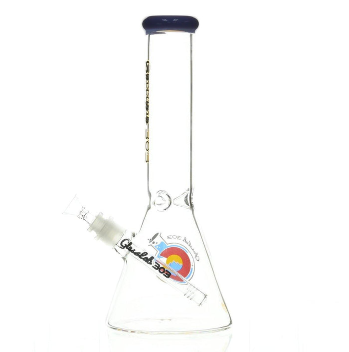 GLASSLAB 303 BEAKER PURPLE ACCENT - Smoke Spot Smoke Shop