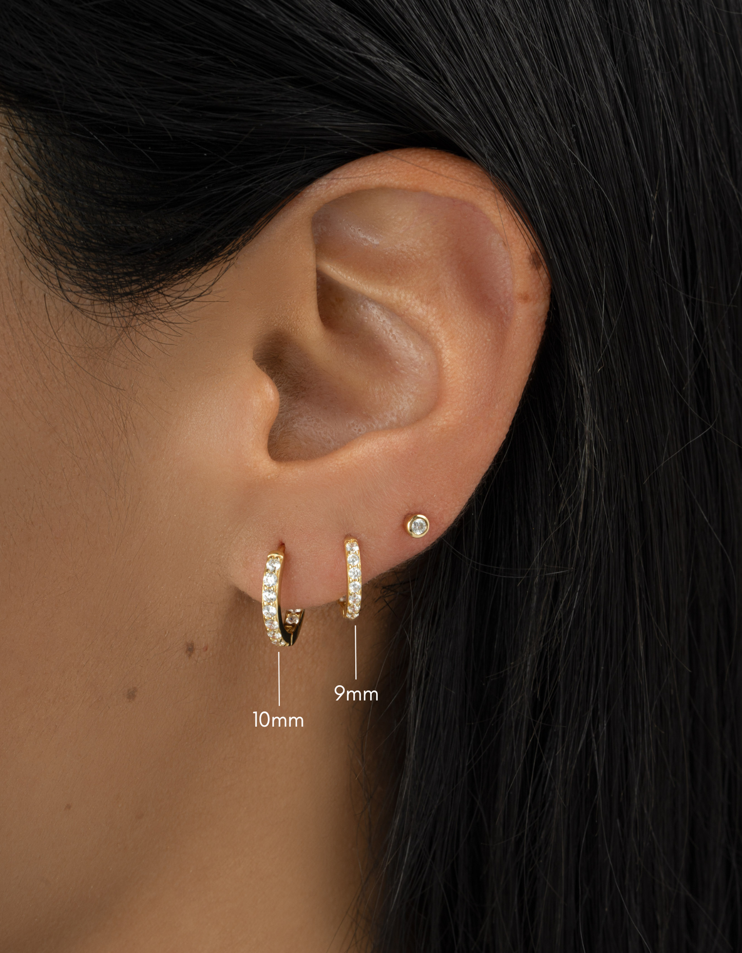 10mm In & Out Studded Huggies