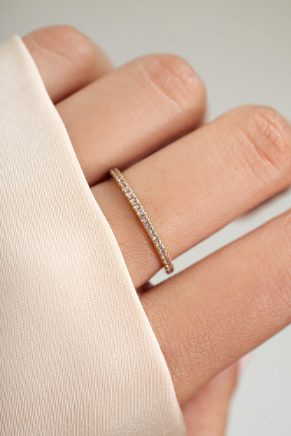 Alexandrite Birthstone Eternity Ring