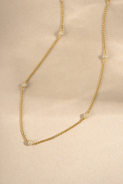 Diamond Beaded Pavé Necklace