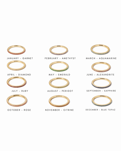 Alexandrite Birthstone Eternity Ring