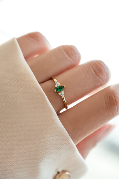 Emerald Marquise Ring