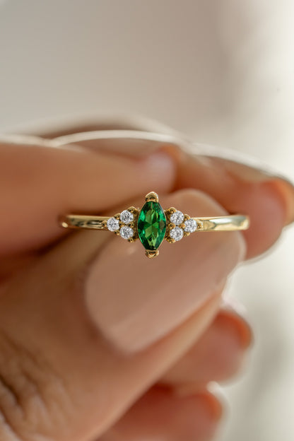 Emerald Marquise Ring
