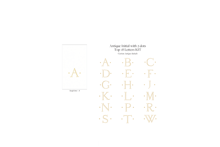 Gold Initial Guest Box