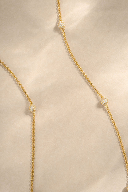 Diamond Beaded Pavé Necklace