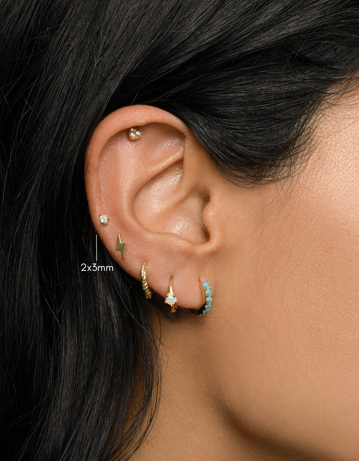 2x3mm Pear Studs (Multiple Sizes Available)
