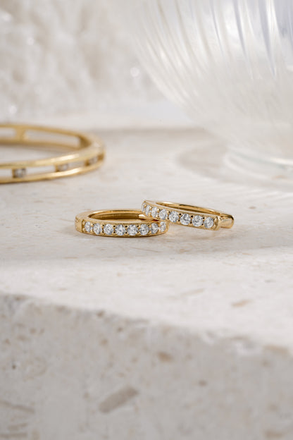 11mm Diamond Huggies (Multiple Sizes Available)