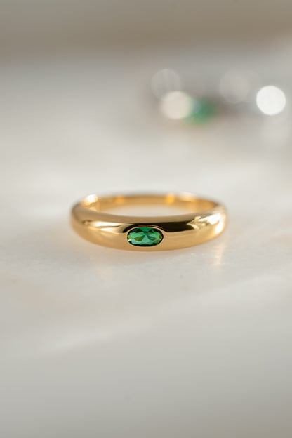 Emerald Dome Ring