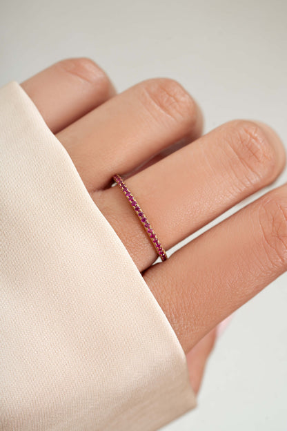 Ruby Birthstone Eternity Ring