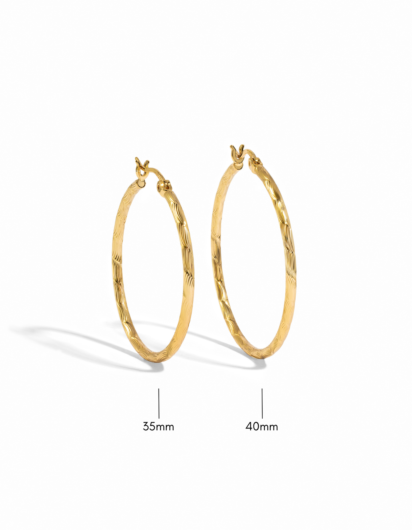 40mm Textured Hoops