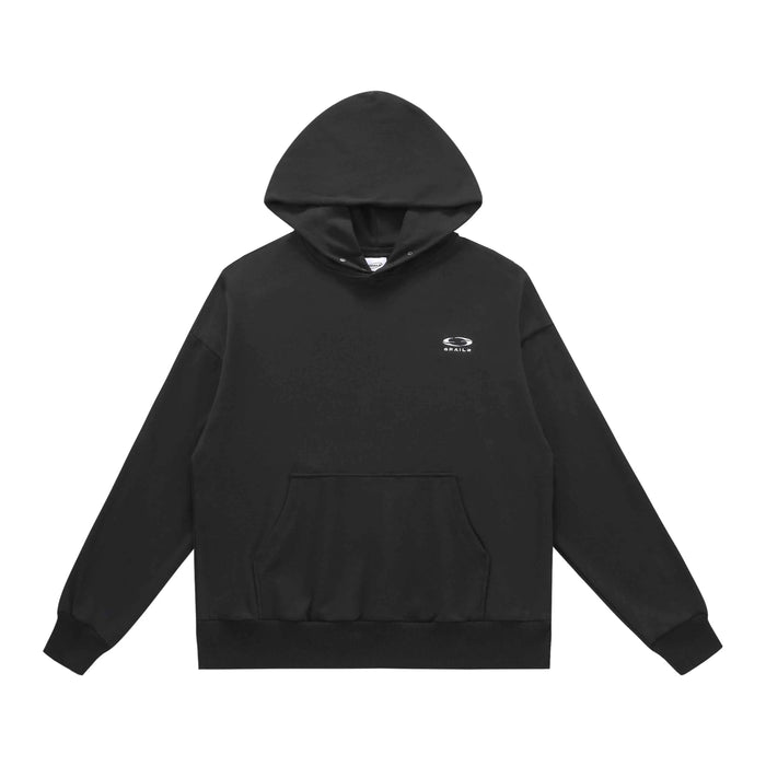 Black Grailz Essential hoodie with front pouch pocket and drawstring hood