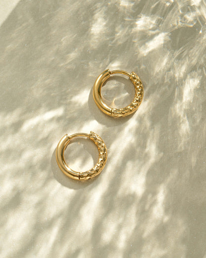 Loren Textured Hoops