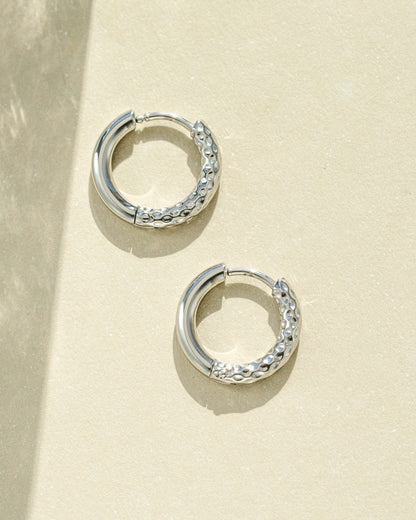 Loren Textured Hoops