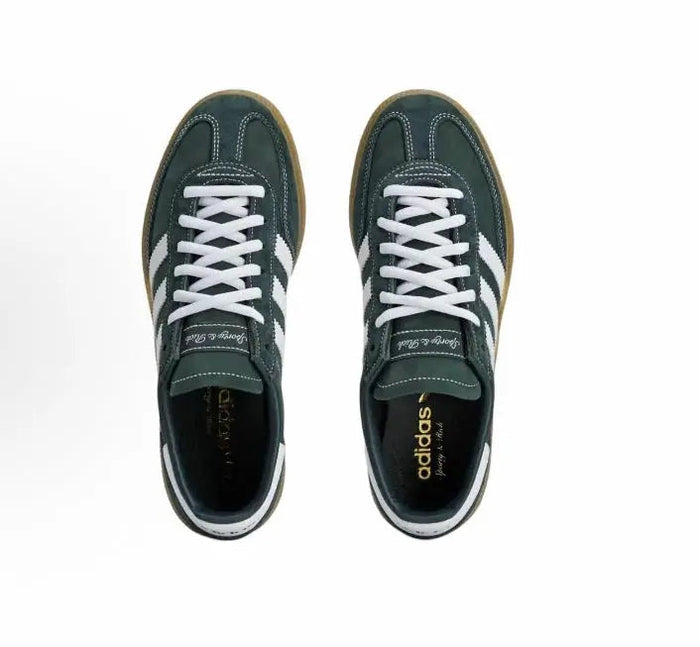 Handball Spezial low-top sneakers, dark green uppers, white laces and stripes