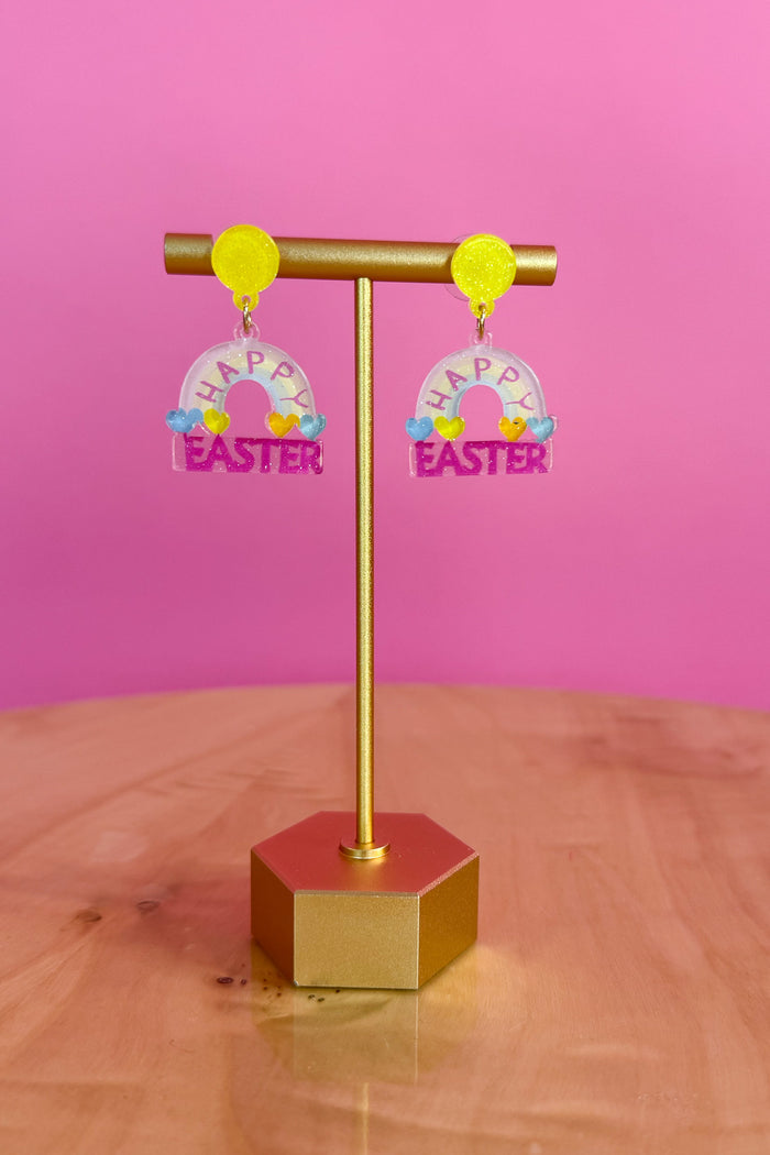Happy Easter Acrylic Earring - B Social Boutique